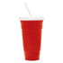 G.E.T. SC-32-SET-R Red 32 oz. Reusable Plastic Tumbler Set, 1 Count
