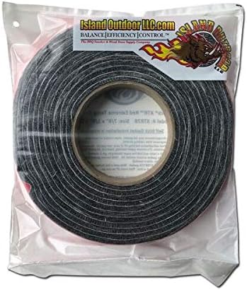 XTR 1,000F Extreme Temp Resistance BBQ Gasket for Big Green Egg, Kamado BBQ Grill Smoker - Self Adhesive