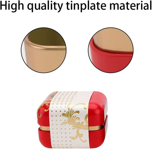 3 Pcs Mini Tea Storage Box, Rustproof Square Canister for Coffee, Tea, Crafts, Snacks, Candy, and Tea