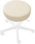 2-Pack 17-1/2 Inch Saloniture Round Stool Seat Cover, Waterproof Slipcover for Swivel Chair or Barstool - Cream