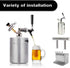 FERRODAY Polished Brass Draft Beer Faucet, Stainless Steel Core for Keg Tap Tower & Kegerator
