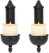 Set 2 Aimto Wall Sconce Candle Holder Black Wall-Mount Metal Candle Holders Hanging Iron Wall Candle Sconce