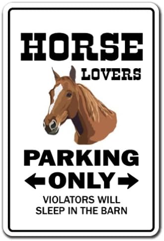 Horse Lovers Parking Sign, Rider Riding Breeder Ranch Pony | Indoor/Outdoor | 20" Tall
