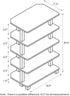 5-Tier Furinno Turn-N-Tube Storage Shelves, Book Shelf, Corner Shelf, Toolless Open Shelves, for Organization