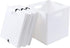 4-Pack Collapsible Plastic Storage Cube Bins, White Foldable Storage Bins