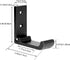 6PCS Folding Coat Hooks, Matte Black Wall Mounted Hooks for Hanging Coats & Bathroom Towels, Heavy Duty Aluminum Alloy