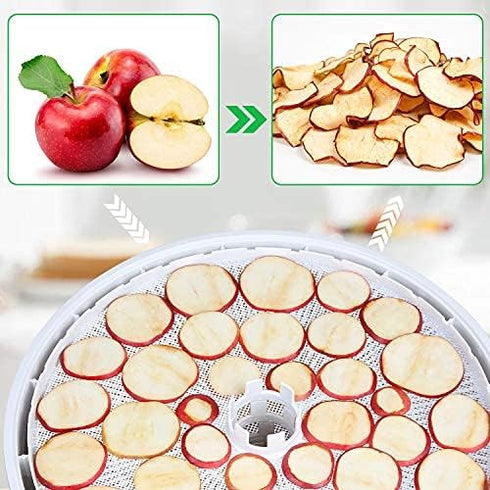 Blulu 8 Pieces Non-stick Round Silicone Dehydrator Sheets, Reusable Mesh Mat for Fruit Dryer