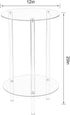 YINSHCO 2 12" Acrylic Detachable End Table, Round Acrylic Coffee Table, Tier Multifuntional Clear Nightstand End Table
