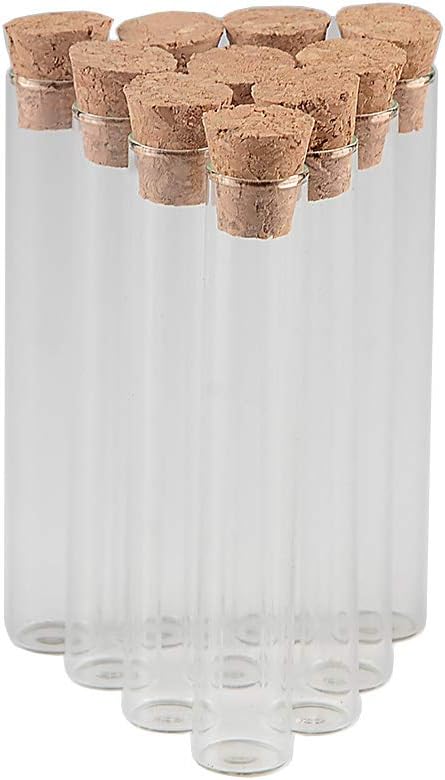 100pcs 5ml Mini Glass Bottles Pendants with Cork Stopper - Small Bottle Decoration Crafts Vials Jars Gift DIY
