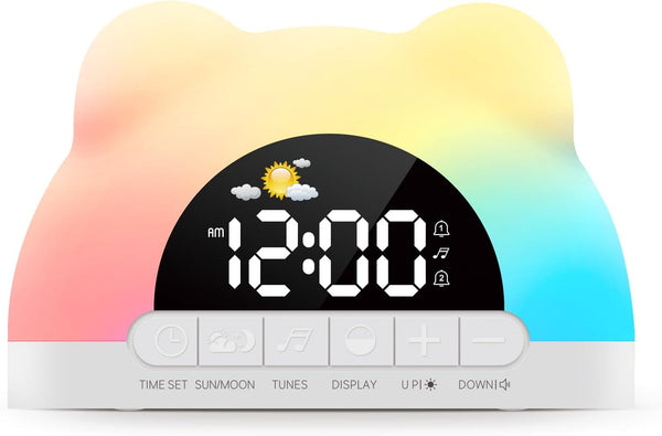 Alarm Clock for Kids, Wake Up Clock with Night Light, Sleep Training