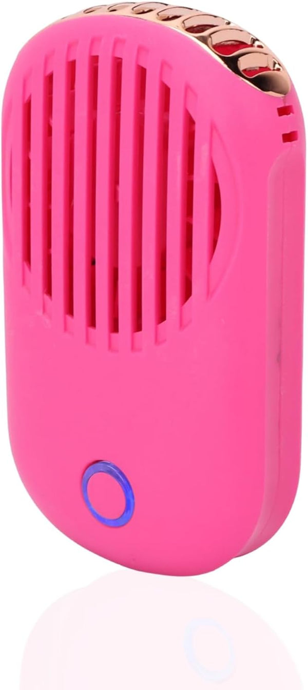 FILFEEL Eyelash Fan for Lash Extensions, Multi-Functional Portable Handheld USB Bladeless Cooling Fan (Rose Red)