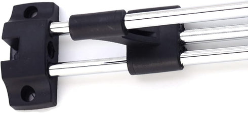 Autuwintor Adjustable 12 Inch Pull Out Valet Closet Rod with Screws, Cold Rolled Steel Black Silver, 1pcs