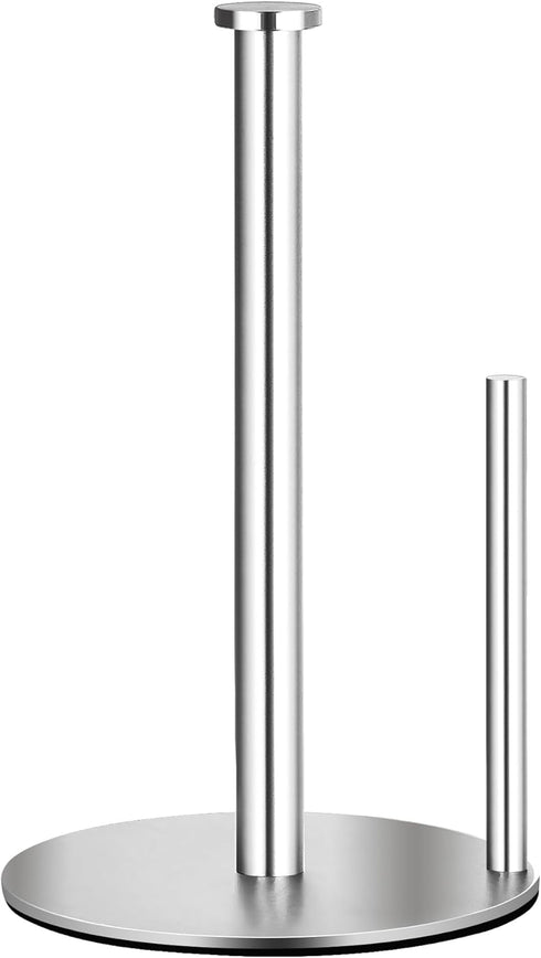 Paper Towel Holder Countertop - OBODING Stainless Steel Kitchen Paper Towel Stand for Organization, Silver