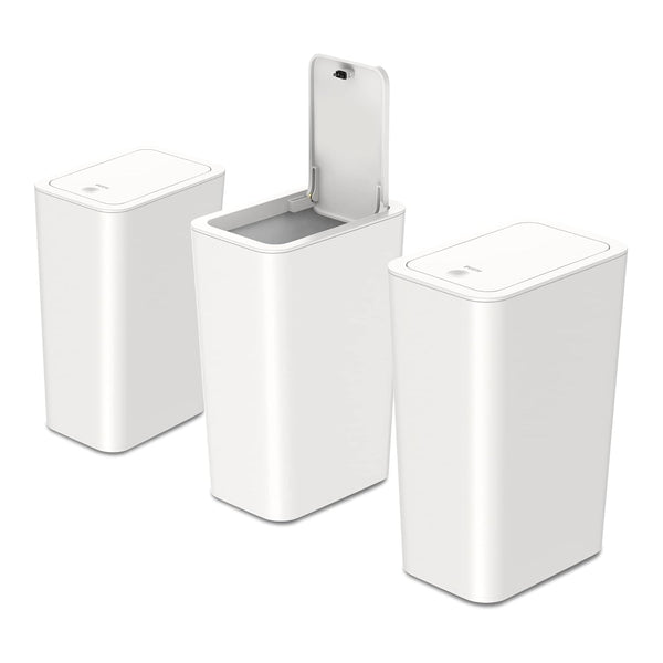 N. NETDOT 3 Pack 2.6 Gallon / 10L Bathroom Trash Can with