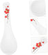 HOMSFOU 4pcs Ceramic Ramen Spoons, Small White Chinese Soup Spoon, Cream Soup Spoon, Japanese Ramen Soup Spoons