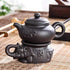 Handmade Yixing Elephant Teapot Holder, Purple Sand Teapot Pad, Black Tea Tray Decor
