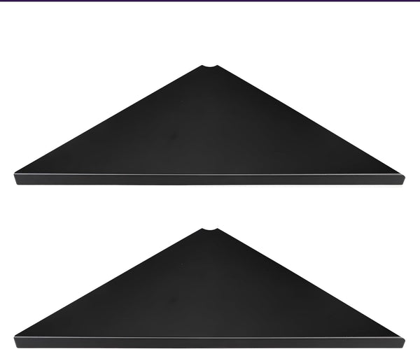 evron Corner Mounting Shelf Set of 2, Easy to Install Floating Wall Shelves, Durable Waterproof ABS Plastic
