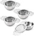 4 Set Tea Strainers with Drip Bowls, Loose Leaf Tea Strainers with Double Winged Handles, Extra Fine Mesh Tea Infuser