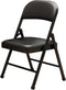 KAOCHA 1 Pack Bulk Folding Chairs with Padded Cushion, Single Black Steel Metal