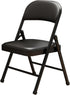 KAOCHA 1 Pack Bulk Folding Chairs with Padded Cushion, Single Black Steel Metal