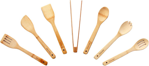 7-Piece Natural Bamboo Cooking Utensil Set