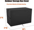 150 60 27''W 27 Deck Box Cover for Ortus Collective Gallon Deck Box, Double Layer Waterproof Resin Storage Box Covers