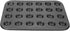 Muffin Pans, 24 Cups Nonstick Steel Cupcake Pan, Black Bakeware for Mini Muffin Tins and Baking