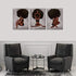 African American Wall Art - Yoga Women Natural Curly Hair Beauty Painting on Canvas