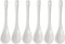 Set of 6 Premium White Porcelain Spoons for Coffee, Espresso, Tea, Sauces, and Desserts