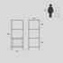 4 BS03BB004 TUTOTAK Tier Bookcase and Bookshelf, Narrow Book Shelf with Door for Small Space, for Living Room, Office