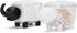 Cotton Ball Holder Dispenser 2-Pack, Cute Elephant Acrylic Qtip Containers with Lid for Bathroom Countertops