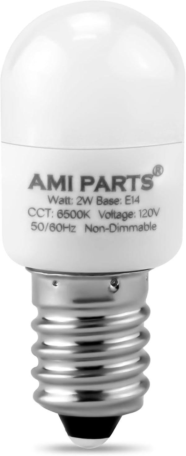 AMI PARTS W11160686 W11518235 Refrigerator Light Bulb, Waterproof Appliance Bulb Replacement for Maytag Whirlpool 6500K