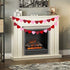 4 Pack Felt Heart Garland Banner - No DIY Valentines Day Decorations for Anniversary, Engagement, Wedding Party
