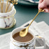 Gold Mini 13-Piece Swan Spoon Holder Set with Spoons and Forks for Coffee, Tea, and Dessert Table
