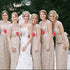 Bridal Shot Glass Necklace, 12 PCS Pink and White with Gold Foil for Bachelorette Party