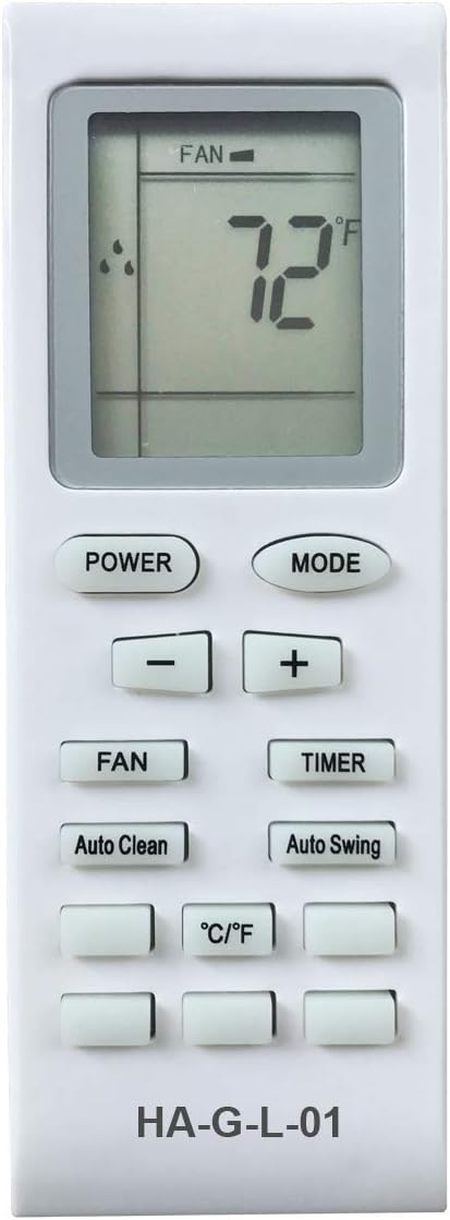 HA-G-L-01 Replacement for LG Portable Air Conditioner Remote Control for Model LP1213GXR, LP1214GXR, LP1215GXR,