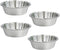 4Pcs Mini Dipping Saucer Bowls, Stainless Steel Sauce Dish for Small Portion Spice Condiments (2.3oz, Silver)