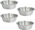 4Pcs Mini Dipping Saucer Bowls, Stainless Steel Sauce Dish for Small Portion Spice Condiments (2.3oz, Silver)