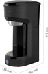 Frigidaire ECMK088-BLACK Retro Single Serve Coffee Maker, 300ml, BLACK
