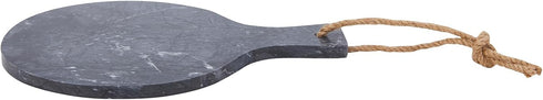 Marble Cutting Board with Handle, Black Marble Chopping Board for Kitchen and Charcuterie