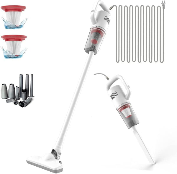 Corded Stick Handheld Vacuum Cleaner with 26ft Cord, Electric Broom for Pet Hair and Hardwood Floor Cleaning