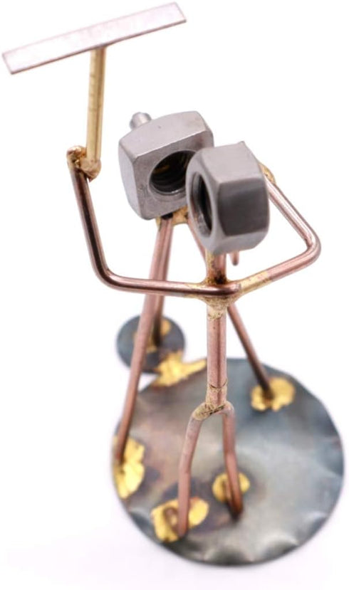 Photographer Collectible Handmade Metal Art Figurine, Desk Accessories, Trophy, Office Décor, Boss Gift