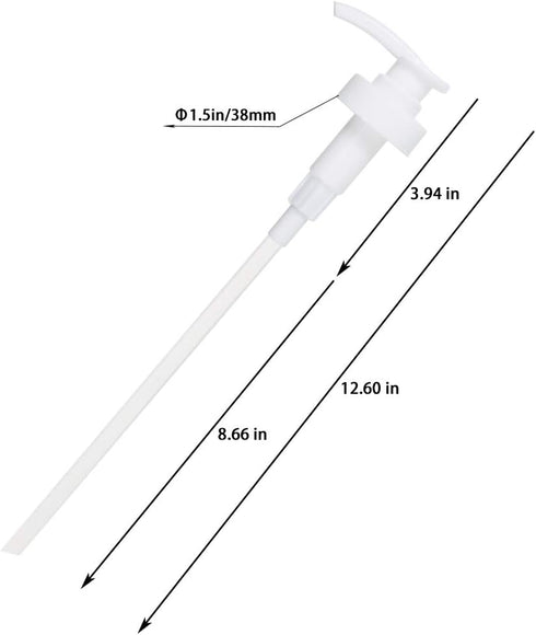 Gallon Pump Dispenser - Fits Most 1 Gallon Jugs and Containers, 38/400 Snow Cone Syrup Pump Lid Replacement (12 Pack)