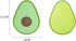 Chopping Board, Plastic Double-sided Avocado Shape Cutting Board, Food Safe PP Material for Kitchen