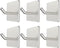 VIVII 6 Pack Adhesive Hooks, 3M Self Adhesive Metal Wall Sticky Hangers for Keys Bags Clothes, No Drilling