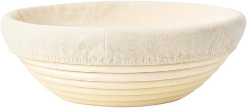 Saint Germain Bakery (9 inch) Premium Round Bread Banneton Basket with Liner - Perfect Brotform Proofing Basket