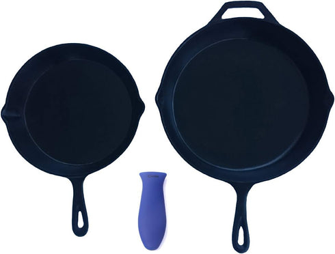 Silicone Hot Handle Holders, 3-Pack Mix (Blue)