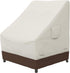 AmazonBasics Outdoor Patio High-Back Chair Cover, Beige/Tan, 35"x 28"