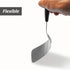 Stainless Steel Flexible Spatula - Solid Turner for Cast Iron Skillet, Thin Blade & Heat Resistant Silicone Handle