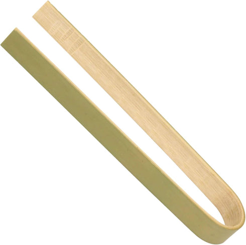 BambooMN Mini Bamboo Disposable Tongs, 3.9", 20 Pieces, Toast Tongs